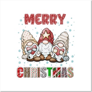 Merry Christmas Gnome Family Funny Xmas Tree Women Men Kids Posters and Art